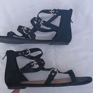 Torrid 9WW Women's Black Strappy Gladiator Sandals